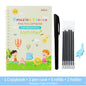 Reusable English Writing Practice Book for Kids Wipe Clean Magic Copybook with Stickers Parental Guidance Interactive Learning