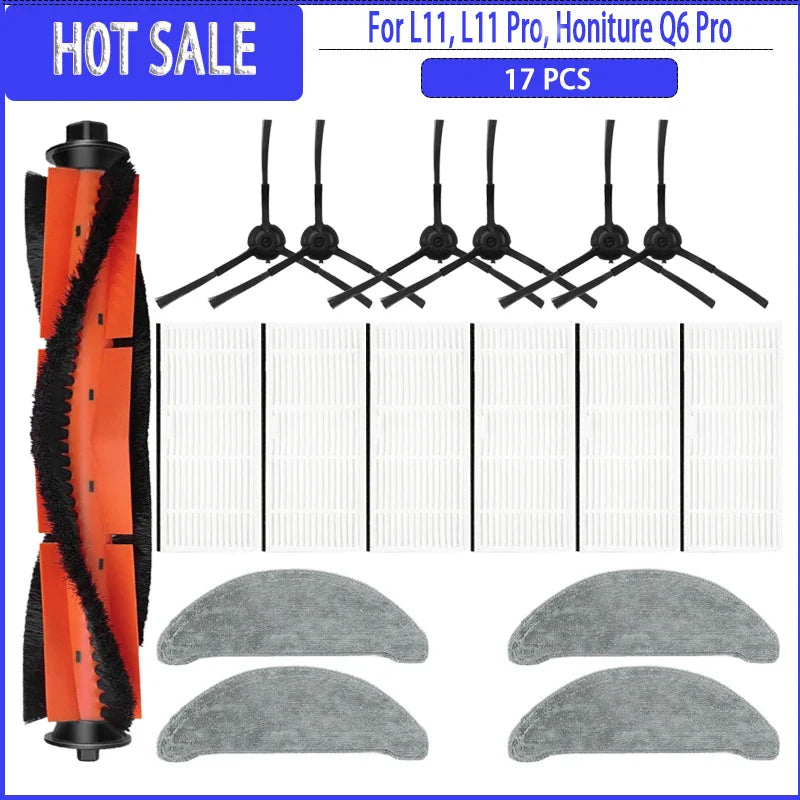 Main Side Brush Filter Mop Dust Bag For Imou L11 /L11 Pro /Honiture Q6 Pro/ Laresar L6 Pro/ Airrobo T10+/Arnagar S8 Pro Parts