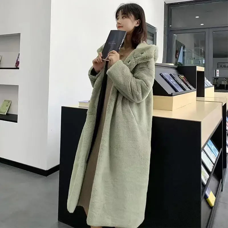 Women's Faux Fur Maxi Thick Autumn Luxury Winter Coat