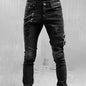2025 New Street Skinny Ripped Jeans Men Denim Pencil Pants Wash Casual Mid