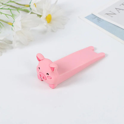 Cartoon Door Stop Silicone Reusable Shock Absorbent Block Wedge Doorstops Door Handle Stopper Home Door Anti-collision Stopper