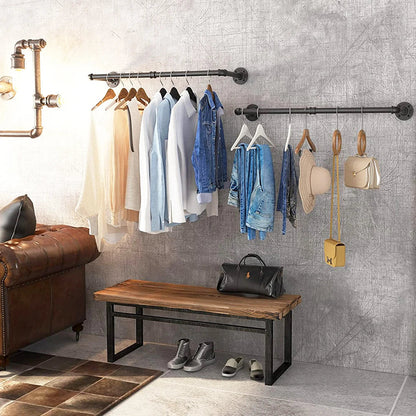 Clothes Rack Clothes Hanger Pole, Garment Bar, Closet Organizer, Garment Hanging Rod, Super Strong Bearing Metal Pipe, 2X