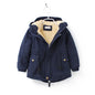 Winter Kids Clothes Plus Velvet Thicken Warm Jacket for Girls Casual Zipper