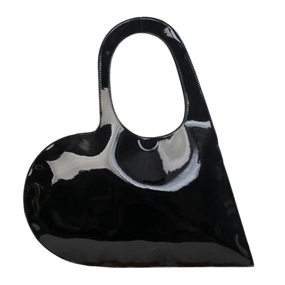 Luxury Design Heart Ladies Handbag PU Leather Underarm Bag Solid Color Trendy Tote Bag Summer Top Hand Bag for Women and Girls