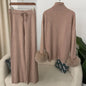 Fashion Autumn Winter Natural Real Fox Fur Cuffs Coat Knitted Sweater Women