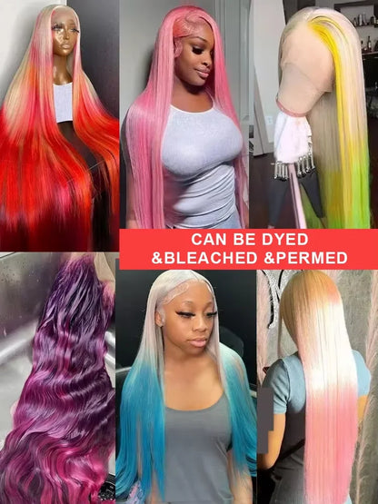 Honey Blonde Long Straight Human Hair Wigs 13x6 HD Lace 613 Colored 220 Density Remy Hair 13x4 Hd Lace Frontal Wigs For Women