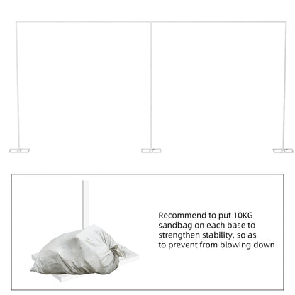 Heavy-Duty Adjustable Backdrop Stand Kit, Drape Pipe Support Frame, Wedding Backdrop, 6m x 3m