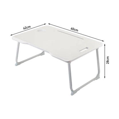 Foldable portable laptop bed desk with drawer for laptop, 60cmW x 42cmD x 28cmH