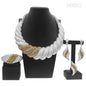 Dubai Gold Plated Jewelry Sets For Women Surround Big Necklace Plate 24K