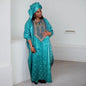 Elegant African Dresses for Women Traditional Bazin Embroidery Wedding Party