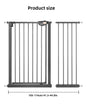 UBRAVOO Baby Gate for Doors and Stairs, Height 100 cm, Safety Pet Gate,  Automatic Closure, Triple Locking
