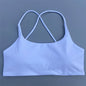Women Sports Bra Sexy Cross Straps Back Fitness Bralette High Impact Gym Yoga Workout Crop Top Vest Push Up Running Underwear