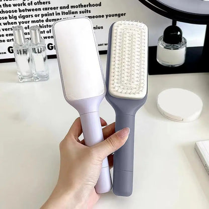 Large Massage Comb One-Key Self Cleaning Hair Brush Anti-static Scalp Massage Hair Comb Women Hairdressing Telescopic Comb