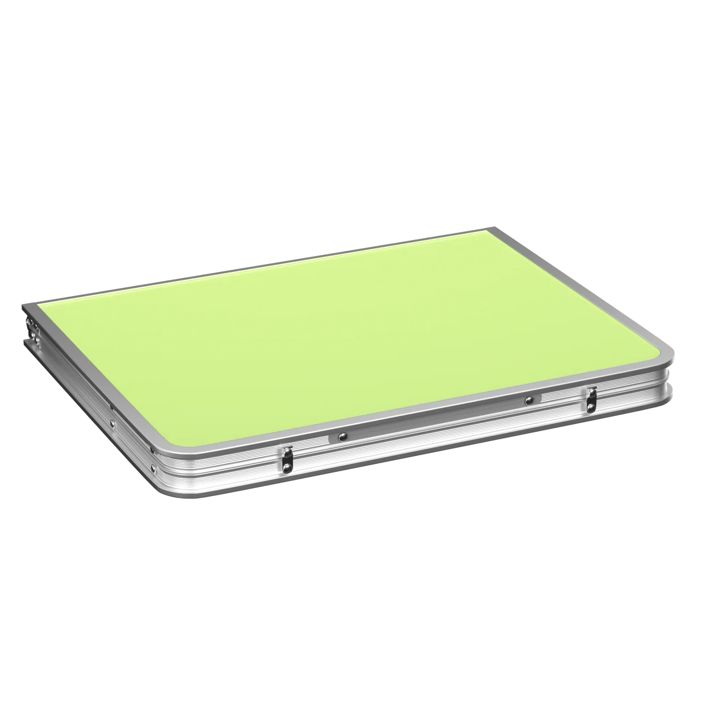 Mini Folding Picnic Table with Carry Handle, Aluminum Frame, Laptop Table for Sofa Bed Couch Floor, 60x40x24cm, Green/White