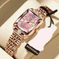 Luxury Elegant Watch For Women Date Waterproof Rectangle Ladies Watch