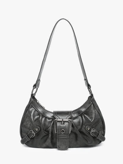 Hot Selling Maillard-Style Retro Small Bag Spicy Girl Y2K Wasteland-style Vintage Leather Shoulder Armpit Bag 2025