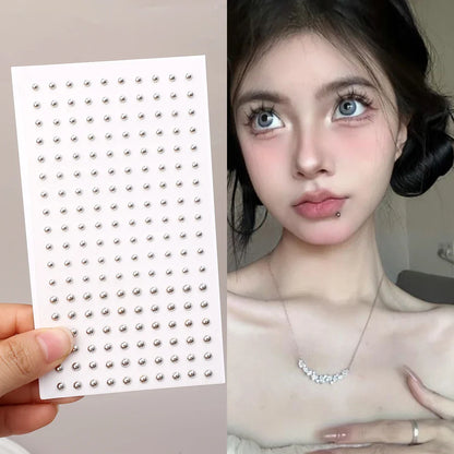 180 PC Non Piercing Lip Nails Sticker Selfadhesive Waterproof Reusable Fake Lip Nail Eyebrow Nose Ring Body Belly Button Jewelry