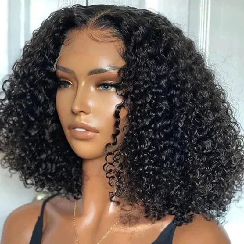 Afro Kinky Curly Short Bob Wig 13x4 Bob Wigs Human Hair Jerry Curly Lace Front