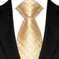 8cm Width Yellow Color Neck Ties For Men Paisley Dots Handmade
