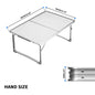 Mini Folding Picnic Table with Carry Handle, Aluminum Frame, Laptop Table for Sofa Bed Couch Floor, 60x40x24cm, Green/White