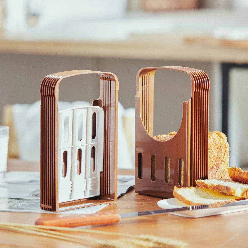 Toast Bread Slicer Stand, Foldable Plastic Cutting Tool, Sandwich Cutter Mold, Loaf Cutter Rack, Baking Tool, Kitchen Gadgets