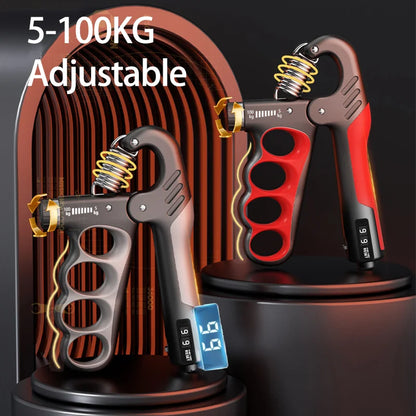 Adjustable Hand Gripper 5-100kg - Grip Strength Trainer for Gym Fitness Muscle Recovery Exercise