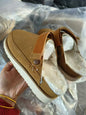 Winter Warm Thick Soles covered Half Slipper Shoes for Women