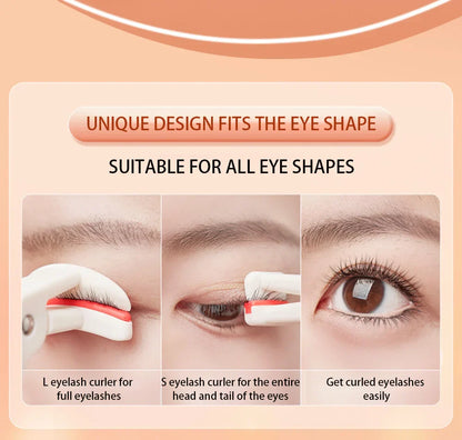 CALIYI Large Small Eyelash Curlers with Silicone Strips To Extend Curling Eyelashes and Make-up Tools For Big Eyes For Makeup