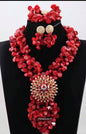 Fabulous African Beads Jewelry Set Latest Coral Beads Necklace Set Wholesale