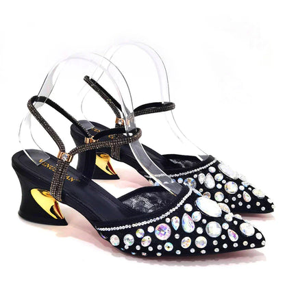 Italian Design Three-Dimensional Women's Bags And Ladies Heel Shoes