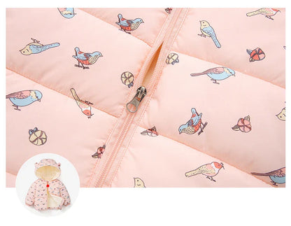 Winter Baby Kids Fleece Jacket Warm Hooded Down Outerwear