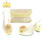 2025 Special New Arrivals Italian Women Shoes and Bag to Match in Green Color