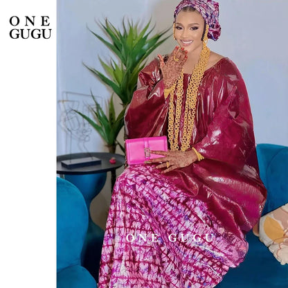 Perfumed First Quality African Dashiki Basin Dress Unique Cuff Design Nigerian Print Bazin RicheWedding Party Boubou Robe