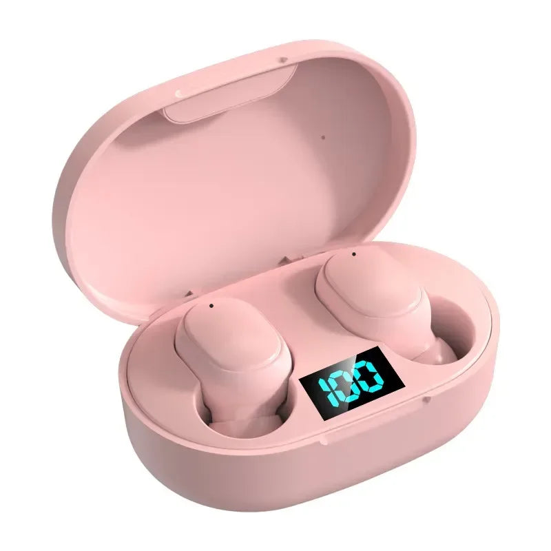 E6S TWS Wireless Bluetooth Headset Waterproof Noise Cancelling LED Earbuds with Mic Wireless Headphones Bluetooth Earphones