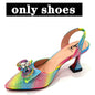 Women's Rhinestone Bow Side Italian Party Shoes And Bags Set