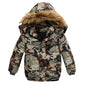 2025 Winter Children Warm Clothing Boys Down Jacket Baby Polyester Fiber Hooded