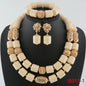 Traditional Nigerian Wedding Artificial Coral Beads Bridal Jewelry Sets African
