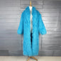 Faux Fur Jacket Women Long Coat Thick Fluffy Winter Warm Shaggy Overcoat Open Stitch Outerwear Turn Down Collar High Street