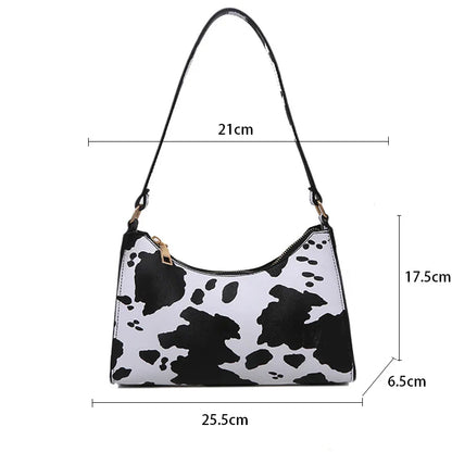 Fashion Zebra Print Women Luxury Handbag PU Leather Simple Underarm Shoulder Bags Female Daily Design Clutch Totes Purse Pouch