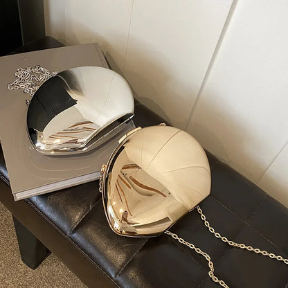 Luxury Designer Evening Clutch Clear Acrylic Women Handbags Fashion Shoulder Bag Half Moon Wedding Purses Party Tote Ladies