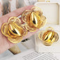 Gold Plated Earrings Ring Set for Women