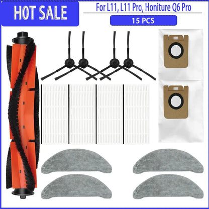 Main Side Brush Filter Mop Dust Bag For Imou L11 /L11 Pro /Honiture Q6 Pro/ Laresar L6 Pro/ Airrobo T10+/Arnagar S8 Pro Parts