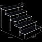 Acrylic Riser Display Stand Perfume Organizer Shelves for Amiibo Funko Figures Toys Cupcake Desserts Collection Cosmetic Jewelry