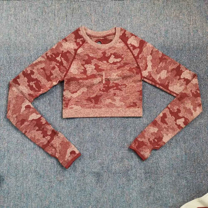 3PCS Camouflage Yoga Set for Women Seamless Fitness Yoga Bra Sports Bra High Waist GYM Camo leggings Pants Fitness Suits Workout