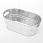 Galvanized Beverage Tub,Long Galvanized Oval Tub,Beer Champagne Cocktail Cooling,Galvanized Metal Ice Bucket for Home Parties