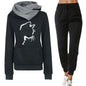 Womens Print Hooded Jogging Pants Sets