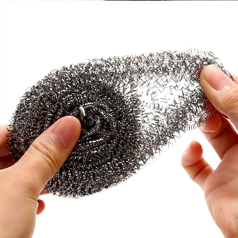 Mini Stainless Steel Cleaning Balls Kitchen Washing Pots Pans Dishes Rust and Oil Removal Wire Steel Ball Scrubber Cleaner Tools