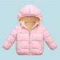 Winter Baby Kids Fleece Jacket Warm Hooded Down Outerwear