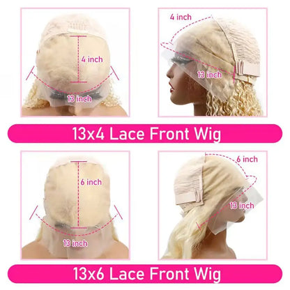 Honey Blonde Long Straight Human Hair Wigs 13x6 HD Lace 613 Colored 220 Density Remy Hair 13x4 Hd Lace Frontal Wigs For Women
