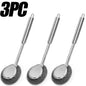 Stainless Steel Wire Brush with Long Handles Kitchen Replacement Steel Wool Wire Ball Dishwashing Brush Sink Countertop Cleaning